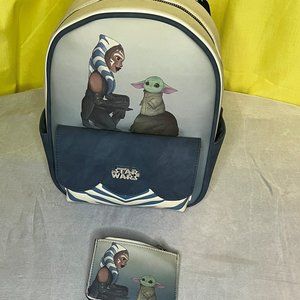Bioworld Ahsoka Tano and Grogu Mini Backpack and Wallet Set